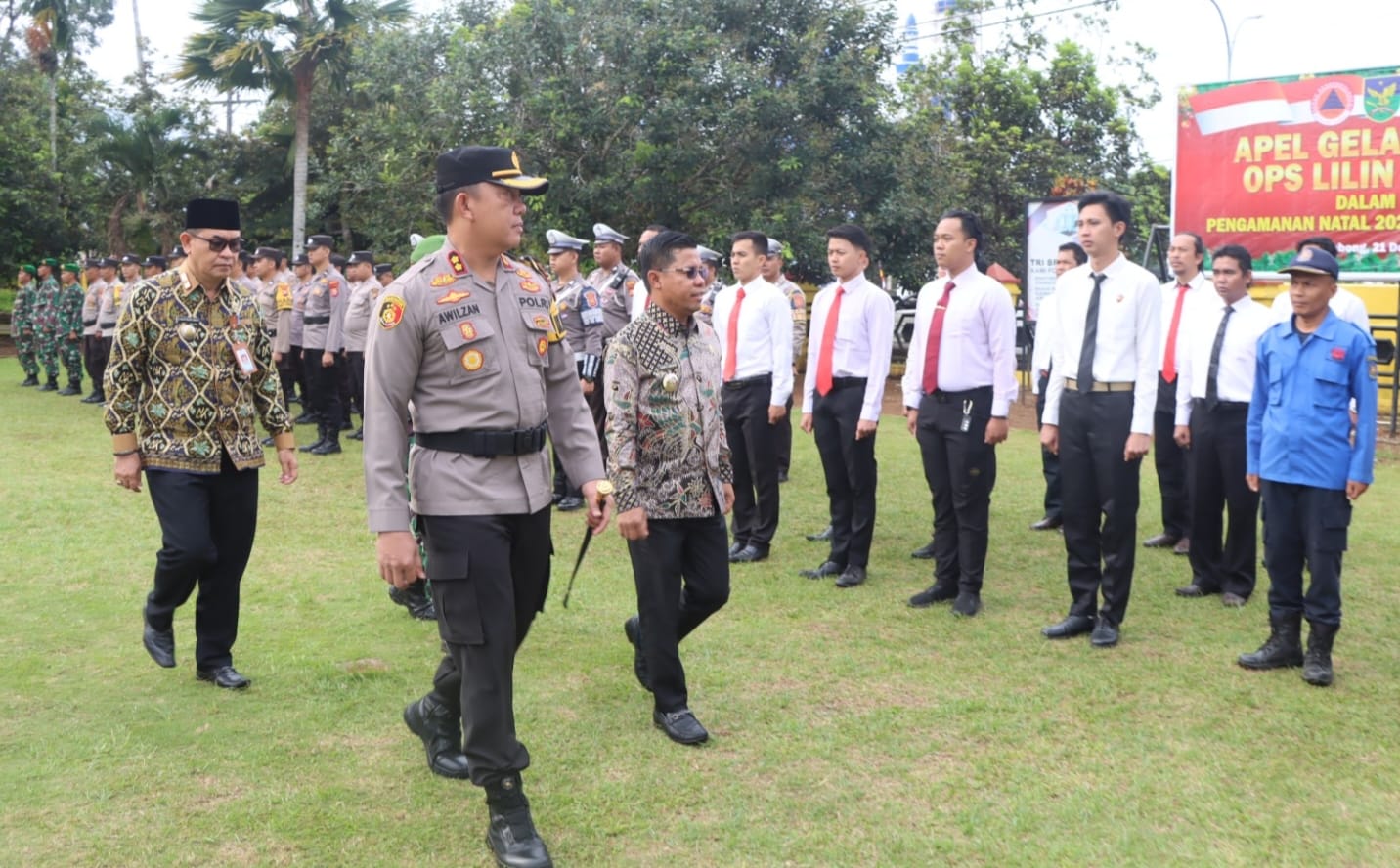 Sambut Natal 2023 dan Tahun Baru 2024, Polres Lebong Gelar Apel Pasukan Ops Lilin