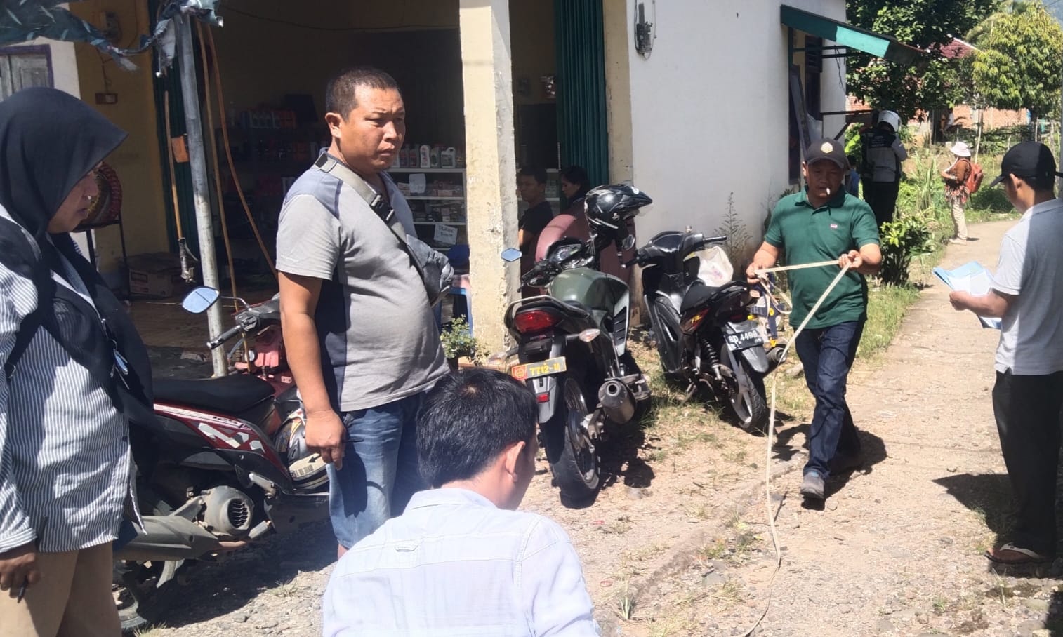 Pemdes Desa Nangai Tayau Mulai Survey Lokasi Bakal Pembangunan Fisik