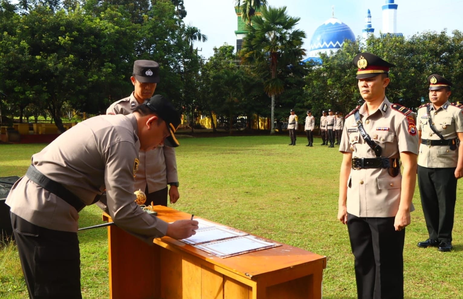 Perwira Pejabat Utama Polres Lebong Laksanakan Sertijab, Kasat Narkoba Berganti