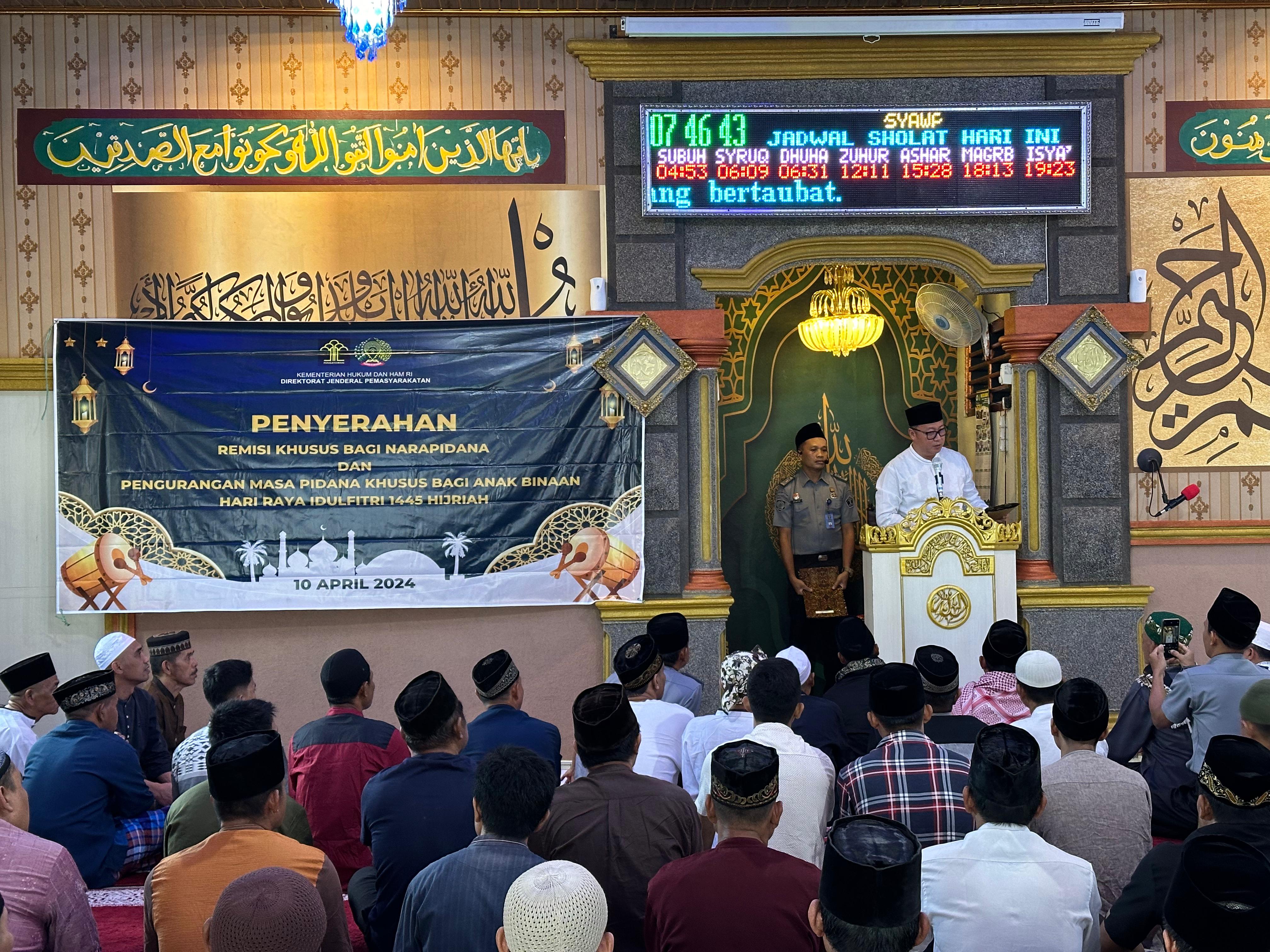 500 WBP Lapas Curup Menerima Remisi Lebaran 1445 H