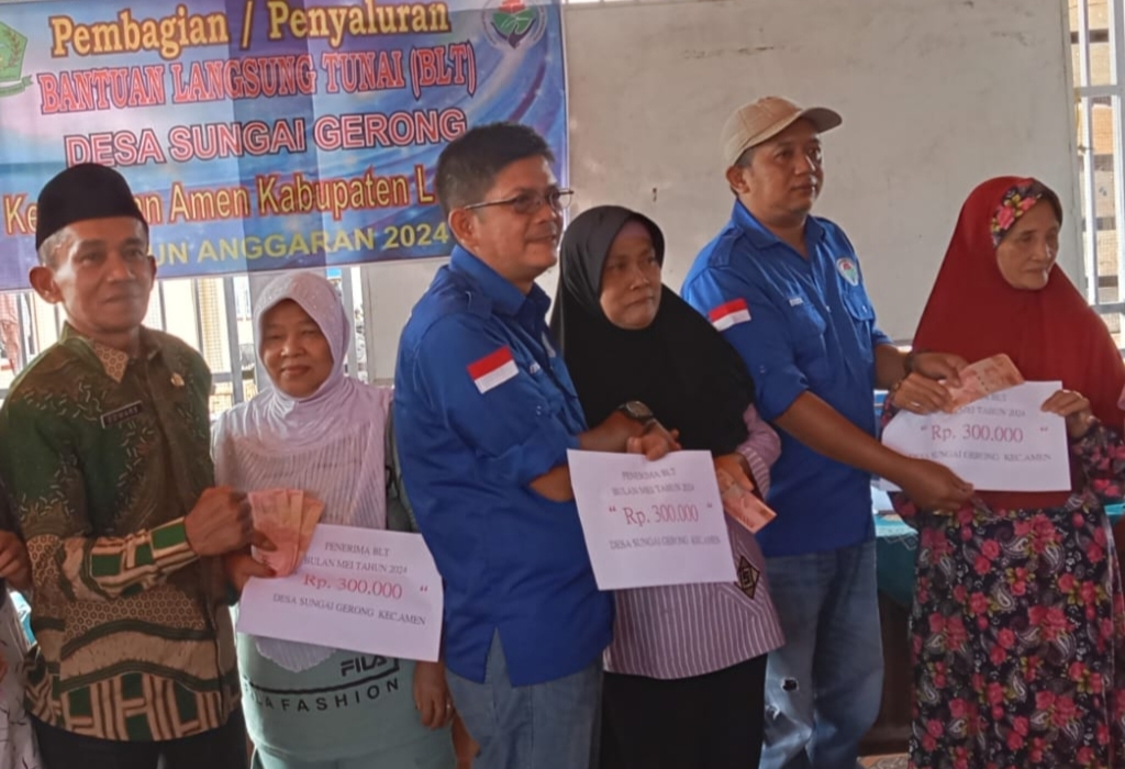 47 KPM BLT DD Desa Sungai Gerong Kembali Terima Bantuan