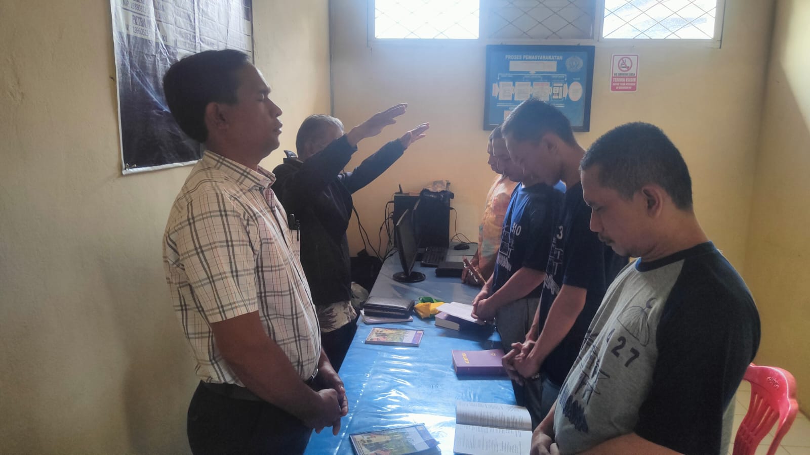 Kegiatan Bimbingan kerohanian WBP Lapas Klas II A Curup yang beragama Kristen