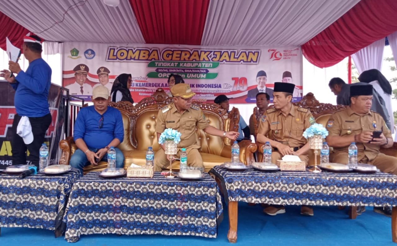 Ratusan Regu Ikuti Lomba Gerak Jalan Meriahkan HUT Ke 79 RI Di Lebong