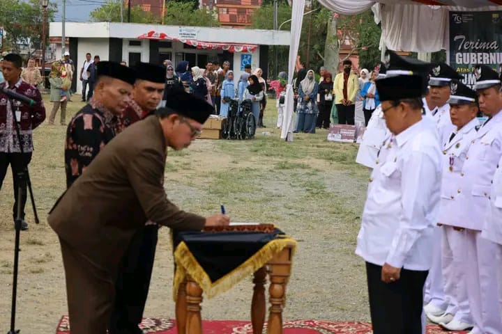 Wako Ahmadi Kukuhkan Perpanjangan Jabatan Kades ,BPD dan Ketua TP PKK Desa serta Bunda Paud