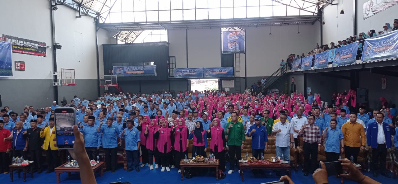 Tim Pemenangan Haris - Sani Kota Sungai Penuh Resmi di Kukuhkan dan di Hadiri Ribuan Pendukung