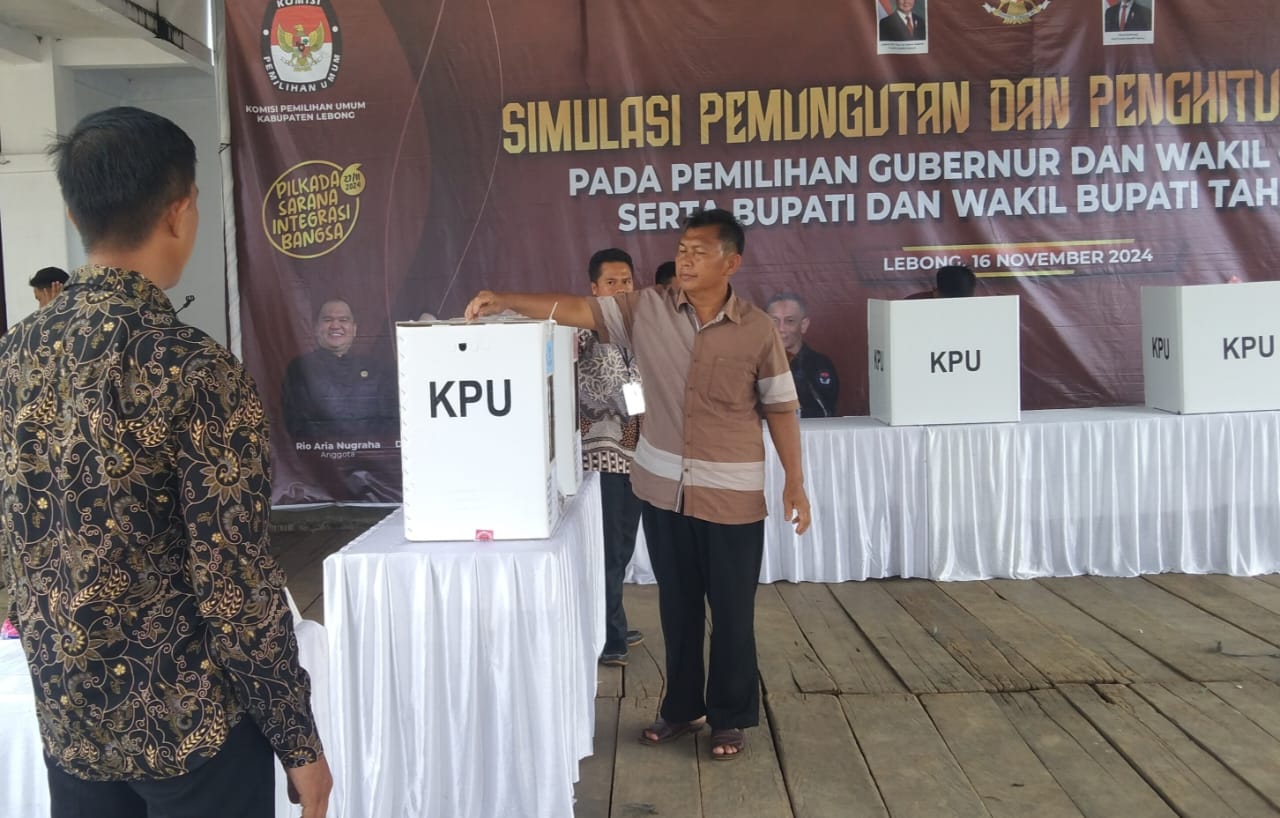 KPU Kabupaten Lebong Gelar Simulasi Pilkada Serentak