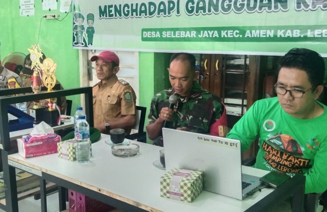 Desa Selebar Jaya Gelar Pelatihan Bagi Anggota Linmas