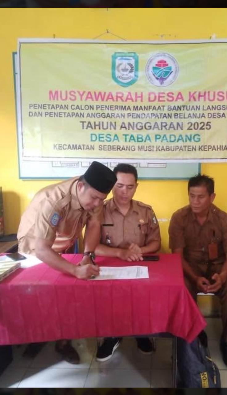 Musdesus Desa Taba Padang Tetapkan 5 KPM Penerima BLT-DD TA. 2025