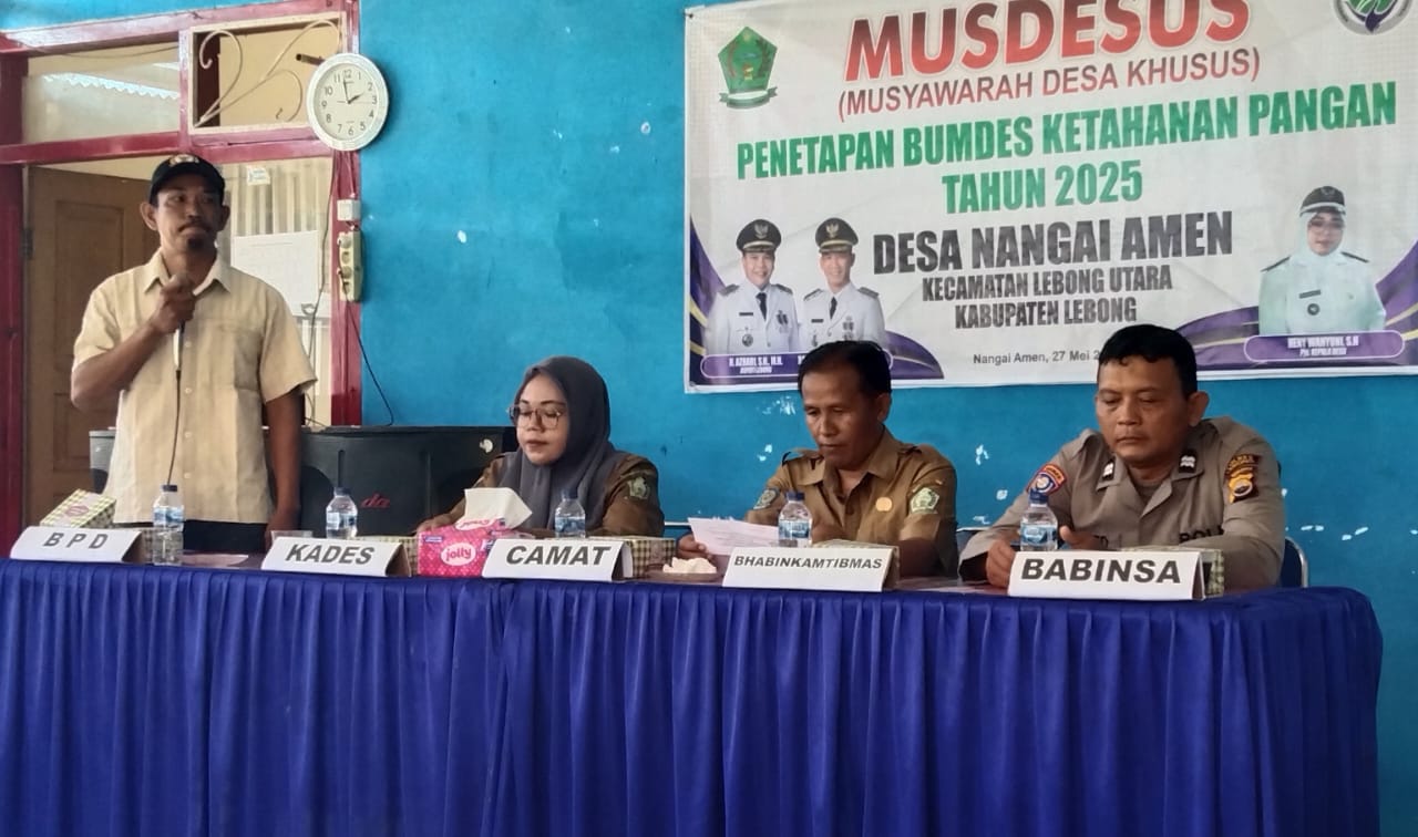 Musdessus Desa Nangai Amen, Tetapkan Kepengurusan Baru BUMDes