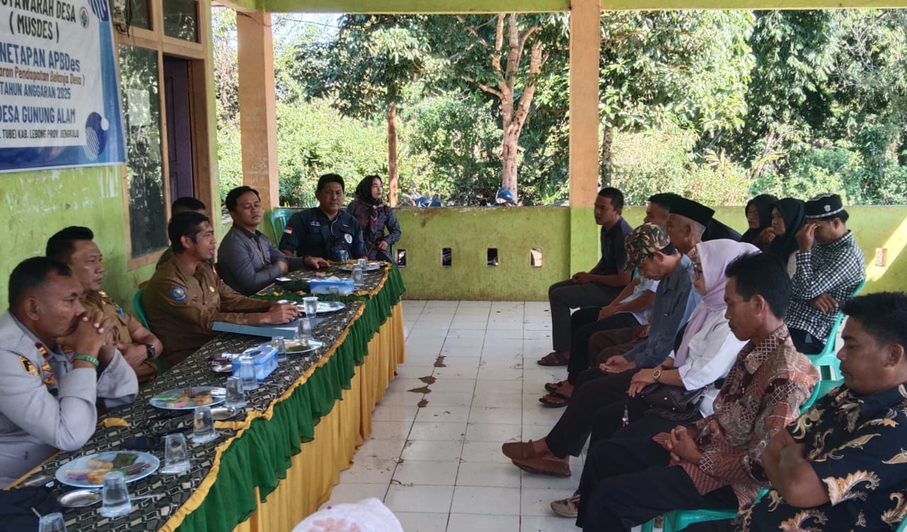 Pemdes Gunung Alam Anggarkan Dua Kegiatan Pembangunan Pada APBDes Tahun 2025