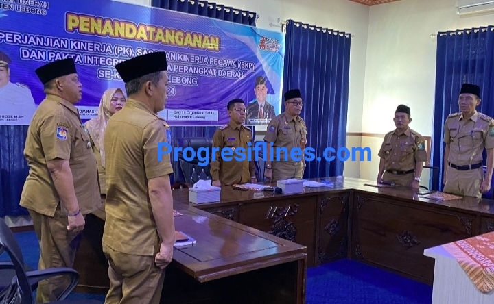 Pejabat Pemkab Lebong Teken PK dan Pakta Integritas
